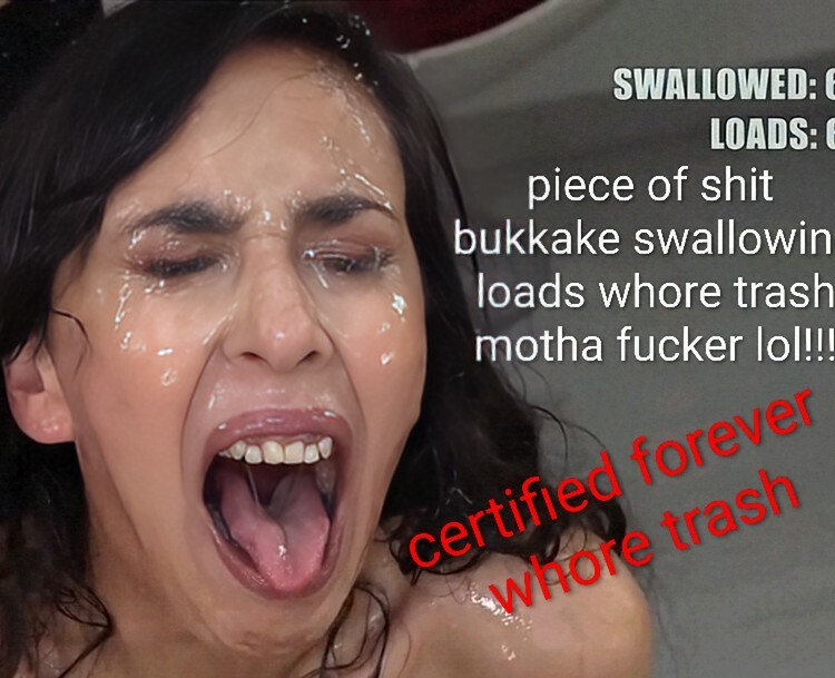 Swallowing bukkake face whore trash fuckers — 12