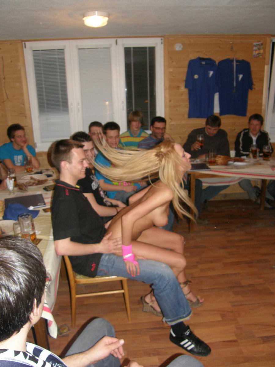 Czech Topless Waitress in Striptease Club — 16
