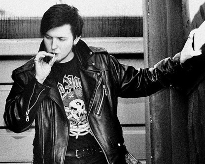 Black leather motorcycle smoke — 18